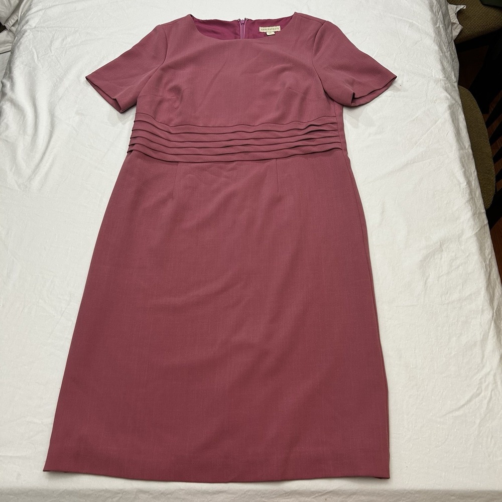 Appleseed Women's Pink Lined Dress Size 10 96% Polyester 4% Spandex